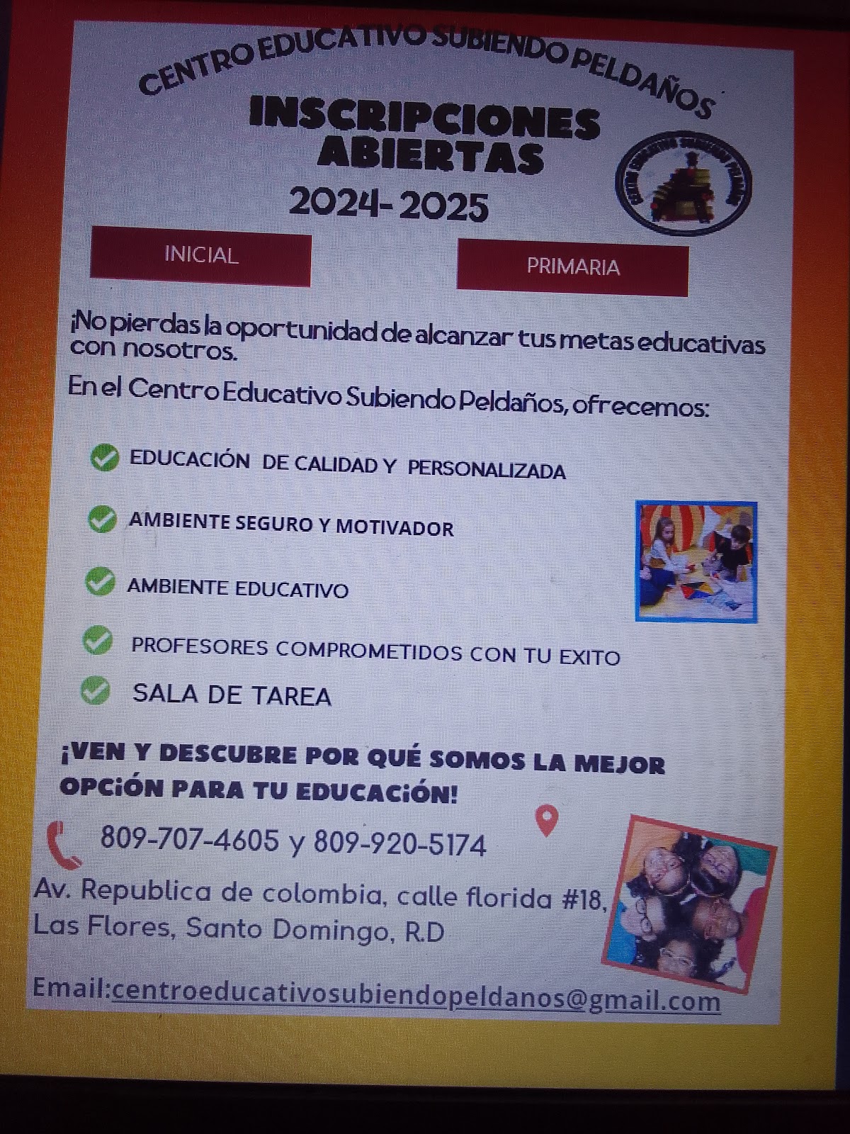 Portada de Centro Educatuvo Subiendo Peldaños
